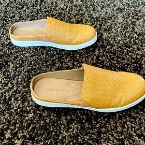 Aerosoles Herringbone Faux Leather Mule Sneakers - Size 8.5